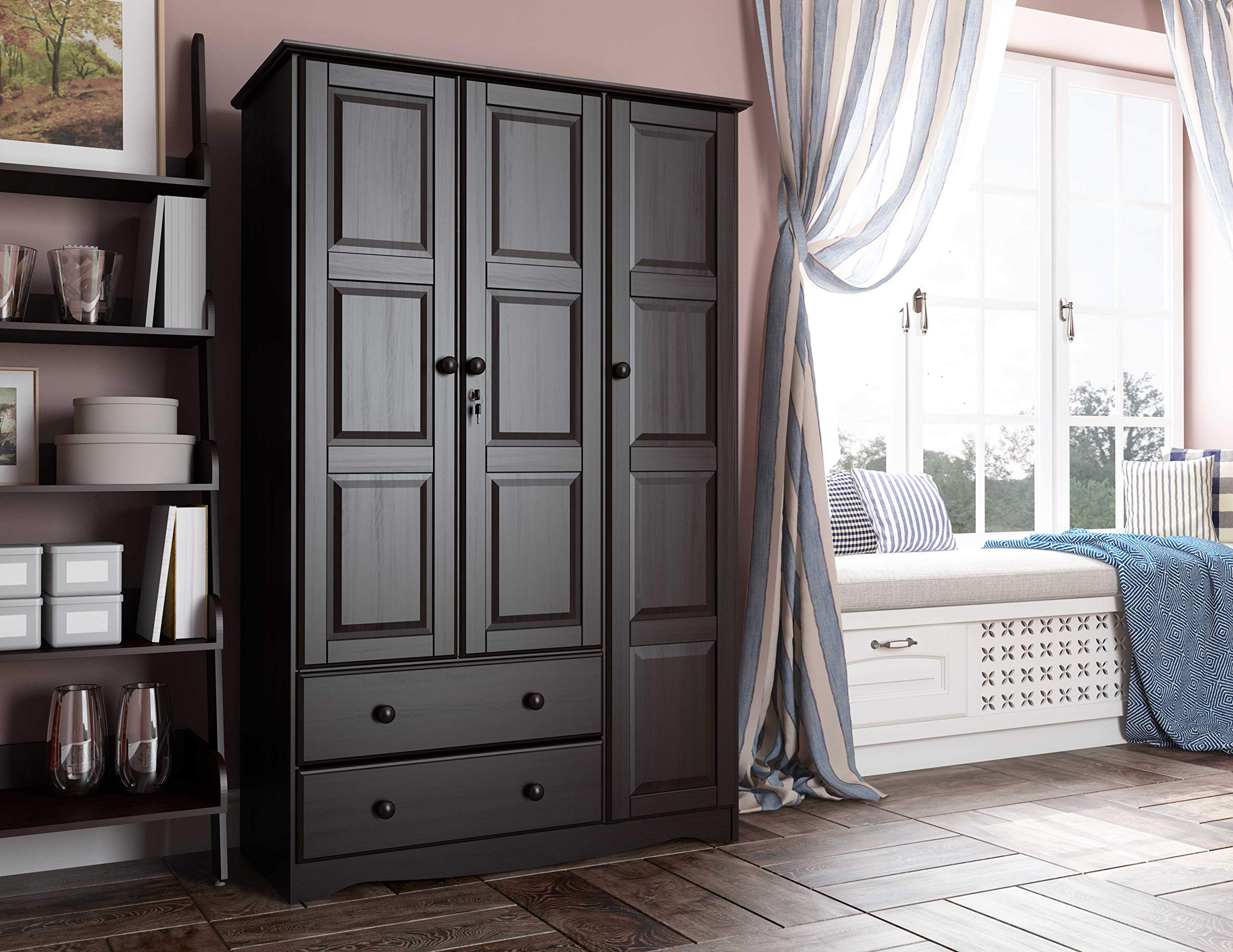 【Furniture】100% Solid Wood Grand Wardrobe/Armoire, 46