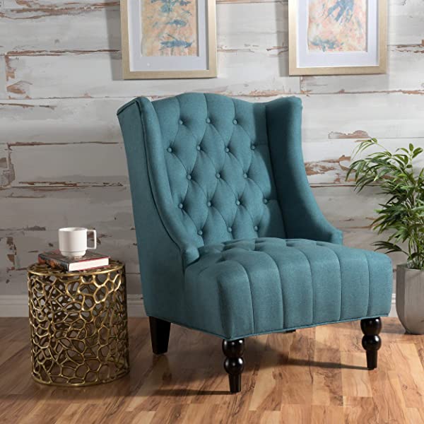 Christopher Knight Home Toddman High-Back Fabric Club Chair, Dark Charcoal