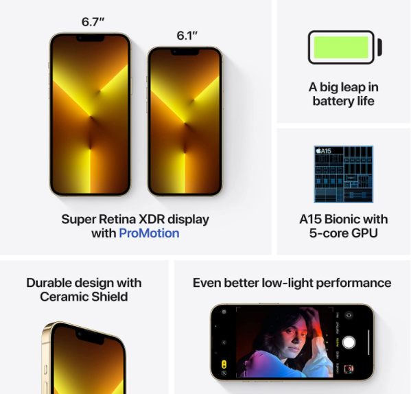 Apple iPhone 13 Pro (256GB) - Gold