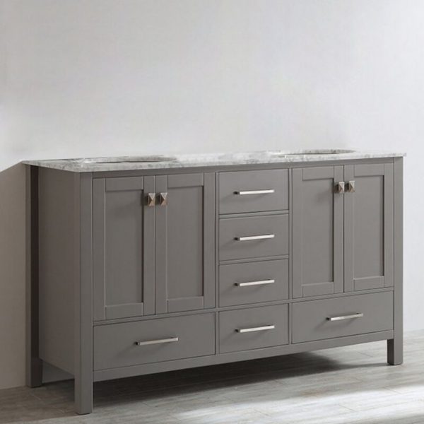 60-inch double bathroom vanity set