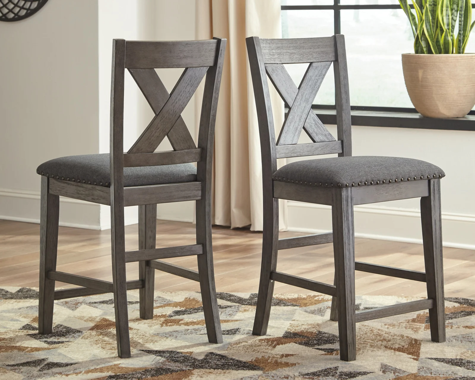 【Furniture】4 - Person Bar Furniture Counter Height Dining Set