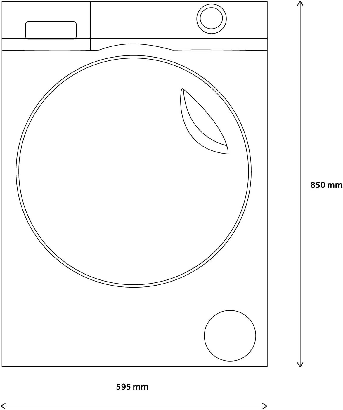 Haier HWD100-B14979S Freestanding Washer Dryer, Direct Motion and LED Display, 1400RPM 10kg/6kg Load, Graphite [Energy Class D]