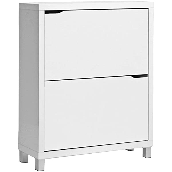 Baxton Studio Simms Modern Shoe Cabinet, Dark Brown