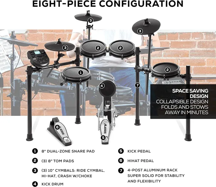 Alesis Drums Nitro Mesh Kit Bundle – Complete Electric Drum Set